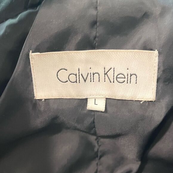 Calvin Klein Duck Down Filled Puffer Winter Coat Black Size L - Picture 4 of 7